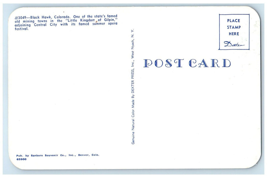 Old Mining Towns In Little Kingdom Gilpin Black Hawk Colorado CO Postcard