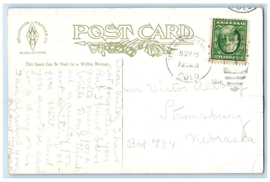 1911 Arapahoe Peaks Idaho Springs Colorado CO, On The Moffat Road Postcard