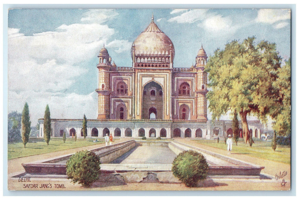 c1910 Safjar Jang's Tomb Delhi India Unposted Oilette Tuck Art Postcard