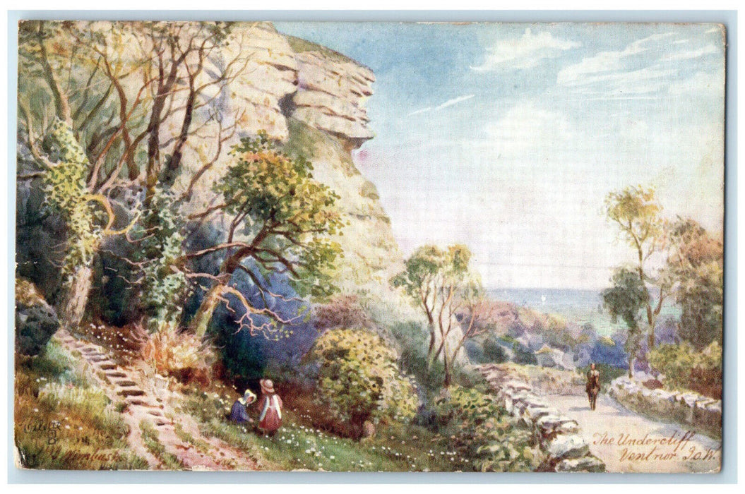 1907 The Undercliff Ventnor Isle of Wight England Oilette Tuck Art Postcard