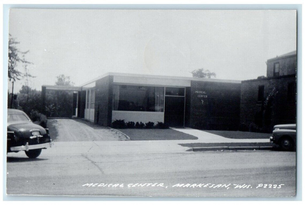 1953 Medical Center Building View Markesan Wisconsin WI RPPC Photo Postcard