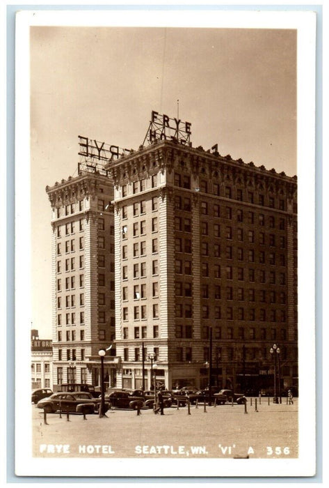 c1940's Faye Hotel Building View Seattle Washington WA RPPC Photo Postcard