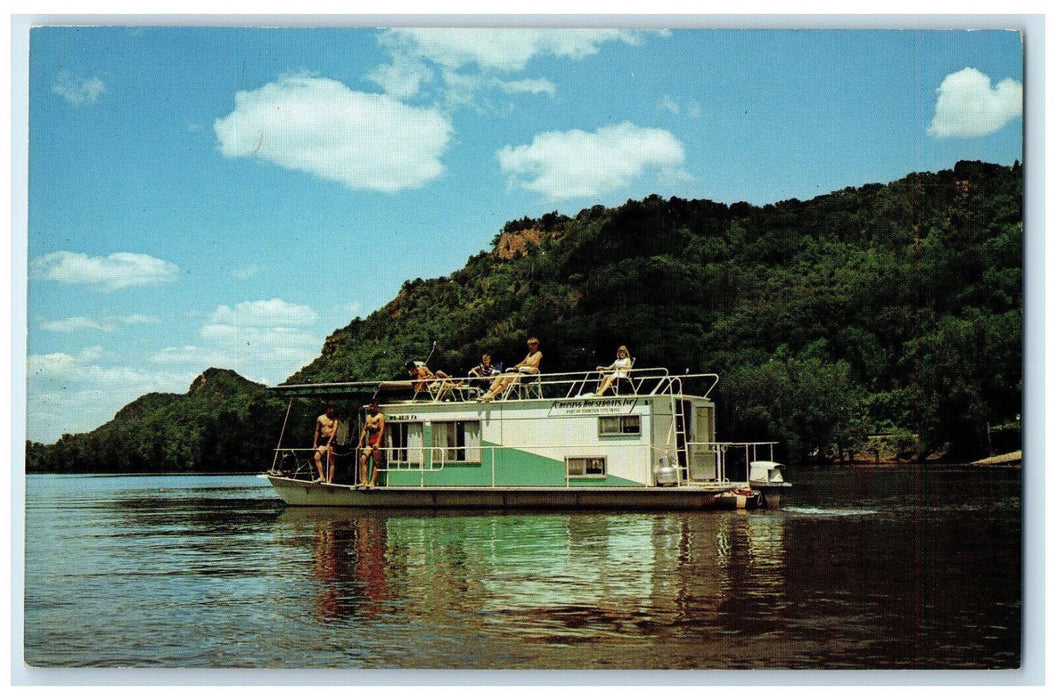 1965 Cruising Houseboats Inc. Alma Wisconsin WI Posted Vintage Postcard