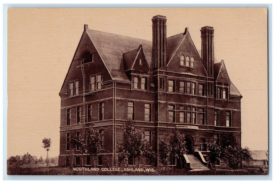 c1910 Northland College Exterior Building Ashland Wisconsin WI Vintage Postcard