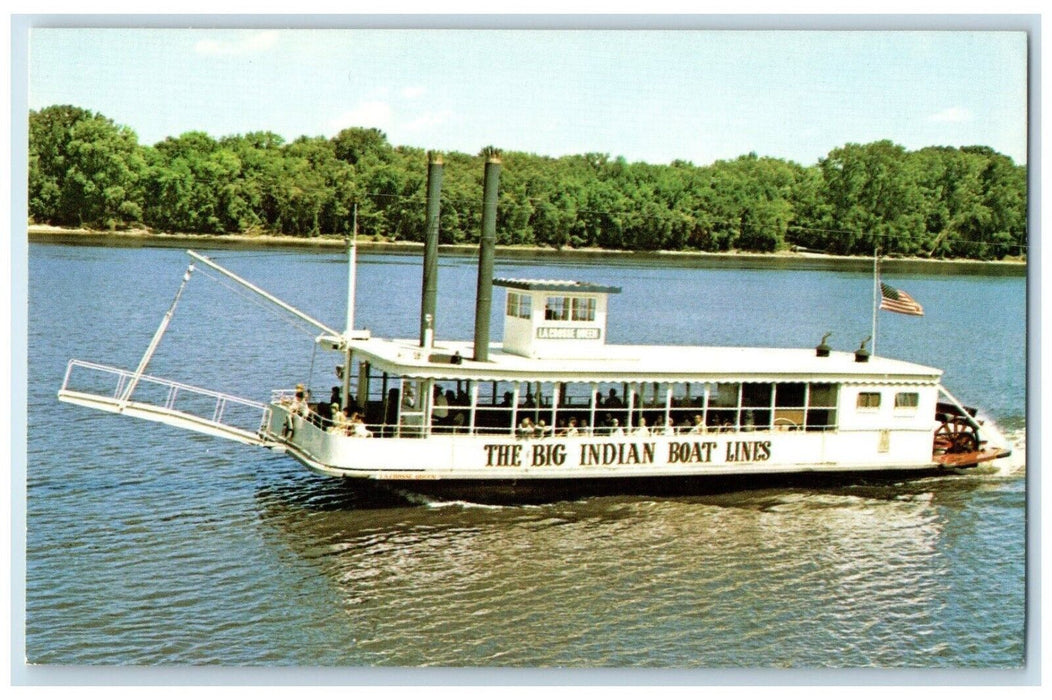 c1950's The Big Indian Boat Lines La Crosse Wisconsin WI Vintage Postcard