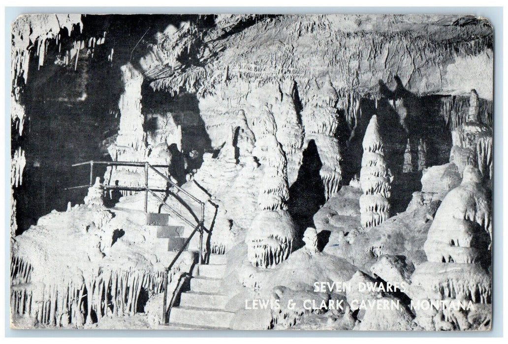 1955 View Of Seven Dwarfs Lewis & Clark Cavern Montana MT Vintage Postcard