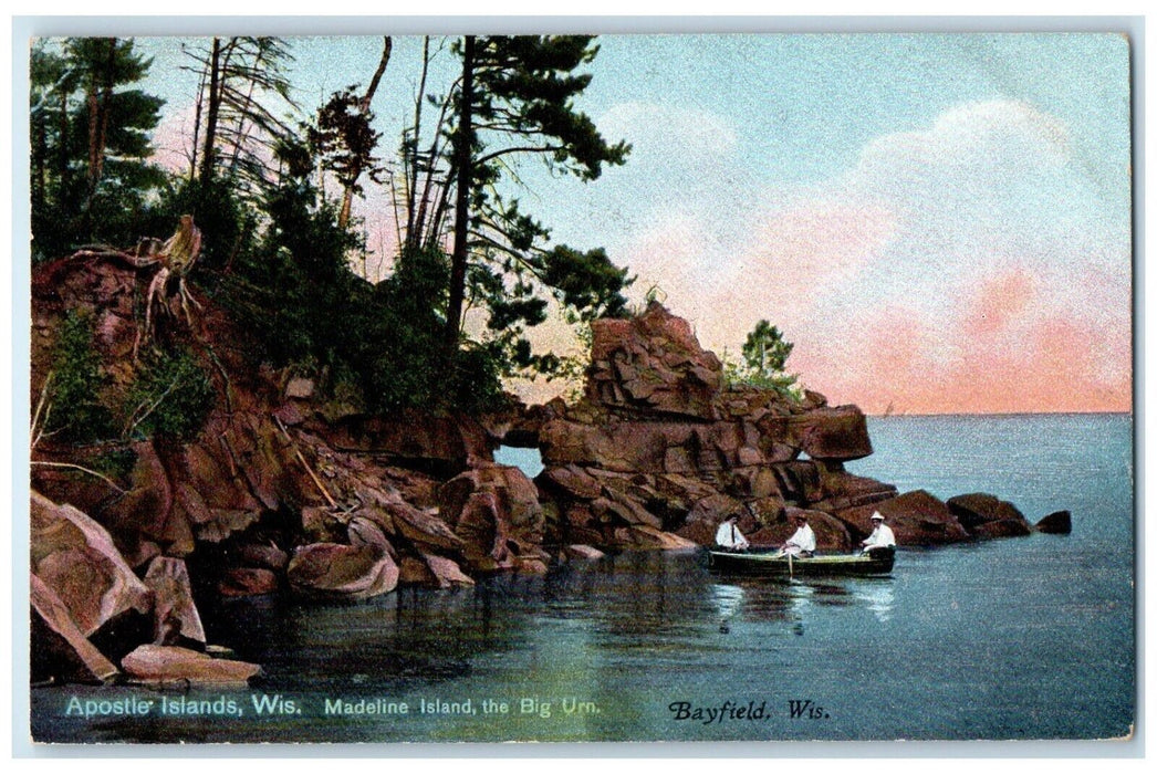 c1910 Madeline Island Big Urn Apostle Islands Wisconsin Vintage Antique Postcard