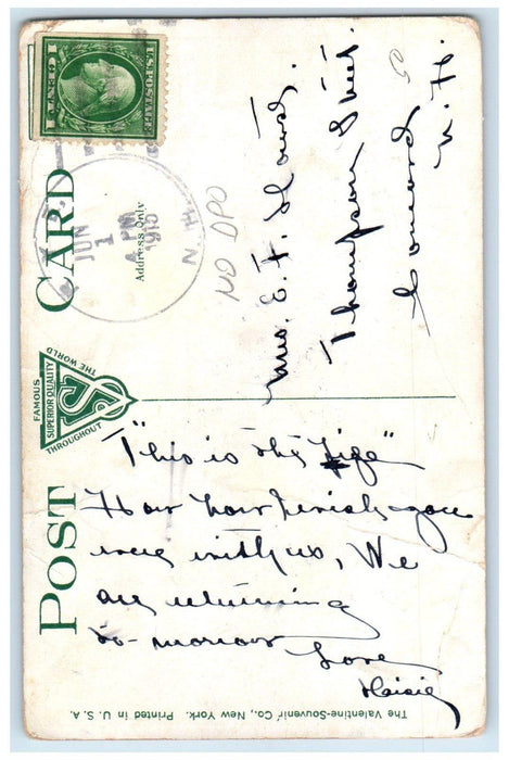 1915 Old Portsmouth Toll Bridge Portsmouth New Hampshire NH Antique Postcard