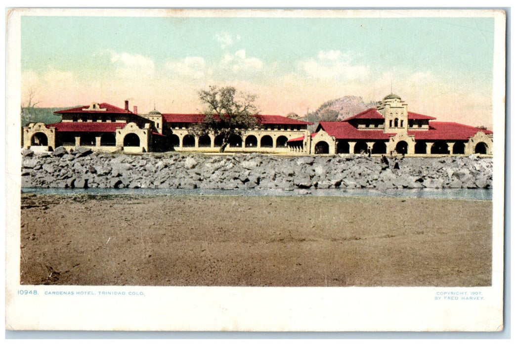 1907 Cardenas Hotel Trinidad Colorado CO Unposted Antique Phostint Postcard