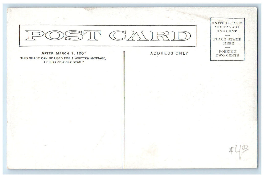 1907 Main Street Central Block Pueblo Colorado CO Antique Unposted Postcard