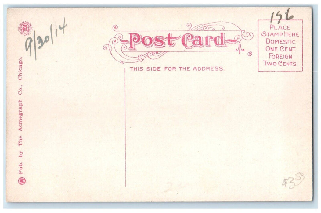 1914 City Hall Building Scene Street Oskaloosa Iowa IA Posted Antique Postcard
