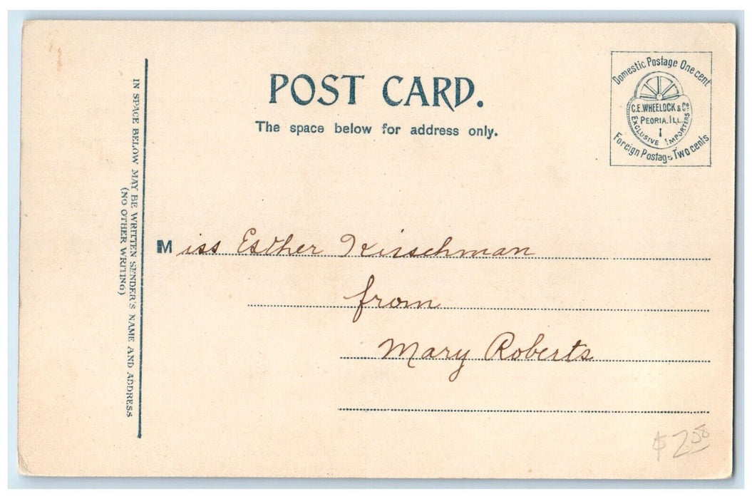 c1905 High School Building Campus Osceola Iowa IA Posted Antique Postcard