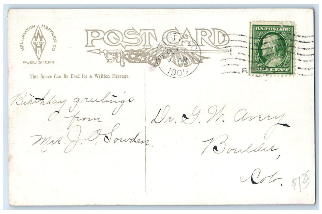 1909 Scene at Echo Cliffs Grand Canon Colorado CO Antique Posted Postcard