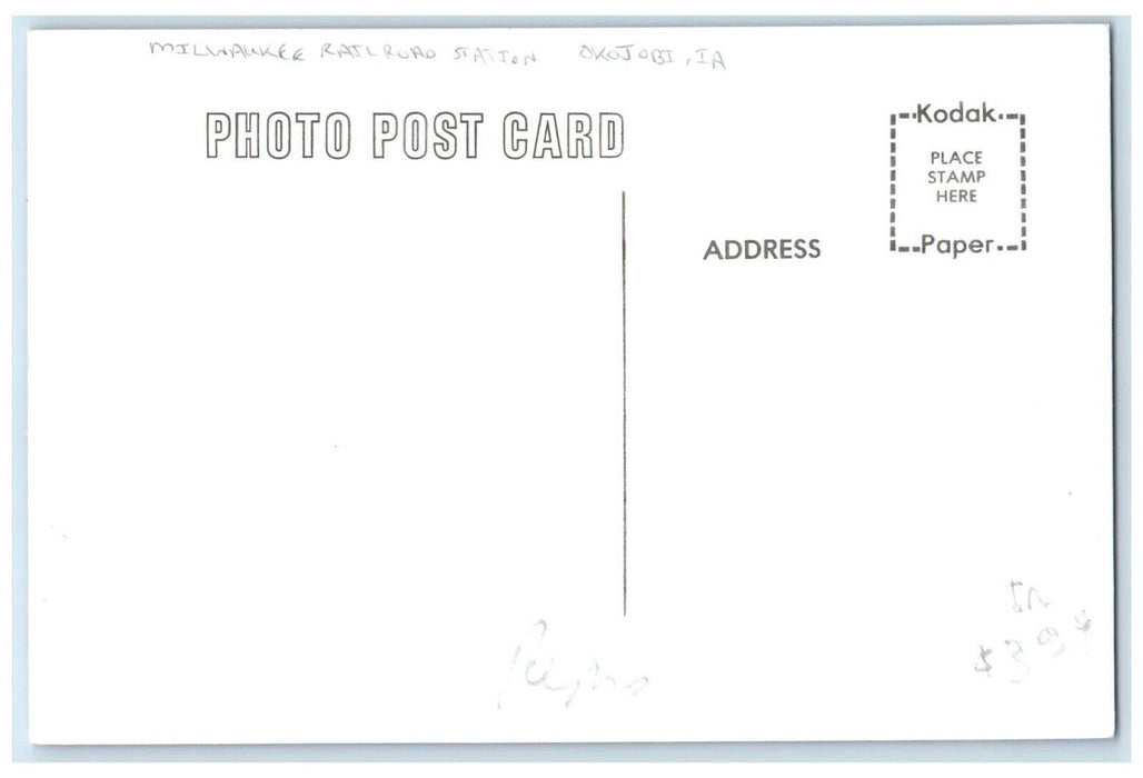 c1950's Milwaukee Railroad Station Passenger Okoboji Iowa IA Vintage Postcard