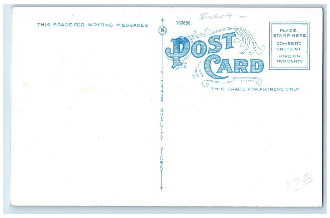 c1930's Sea View Boat And Sailboat Lake Okoboji Iowa IA Vintage Postcard