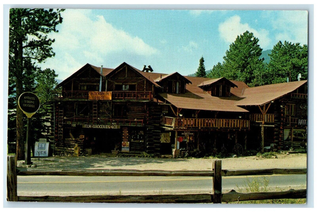 c1950's Allenspark Lodge Film Groceries Ice Allenspark Colorado CO Postcard