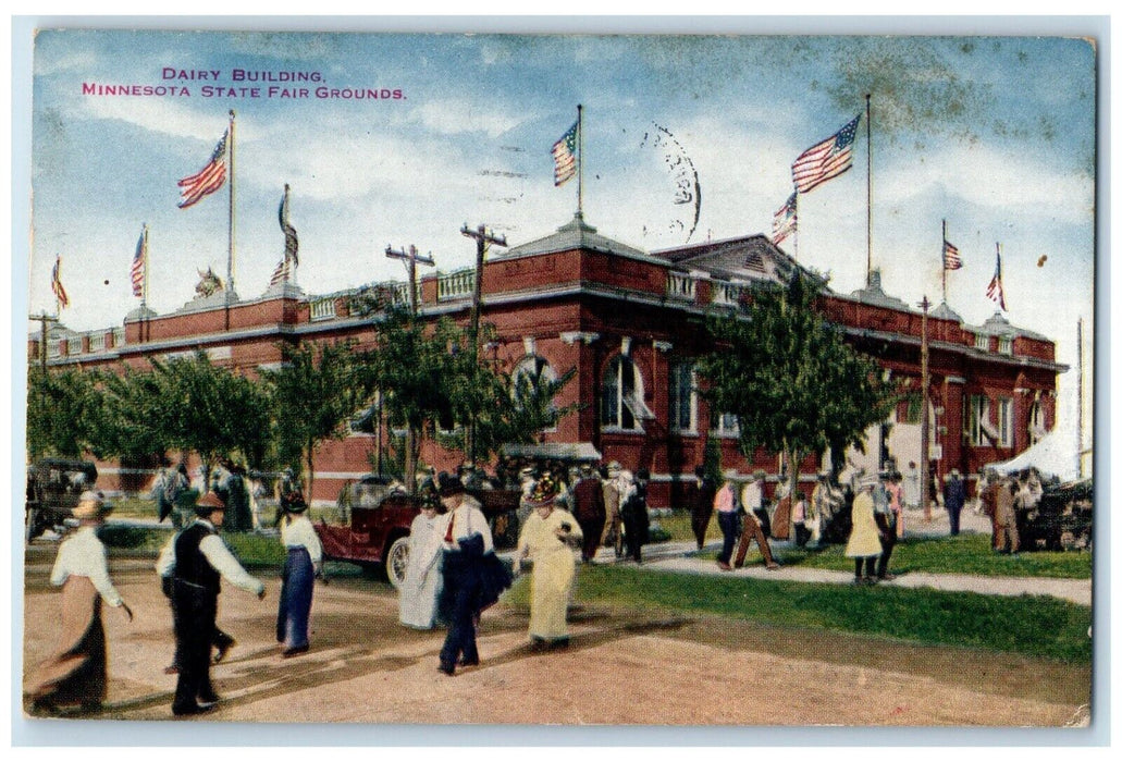 1919 Dairy Building Minnesota State Fair Grounds Minneapolis MN Antique Postcard