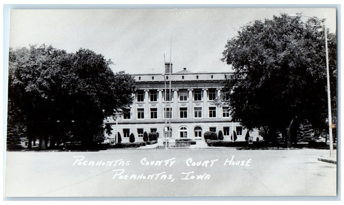 c1950's Pocahontas County Court House Pocahontas Iowa IA RPPC Photo Postcard