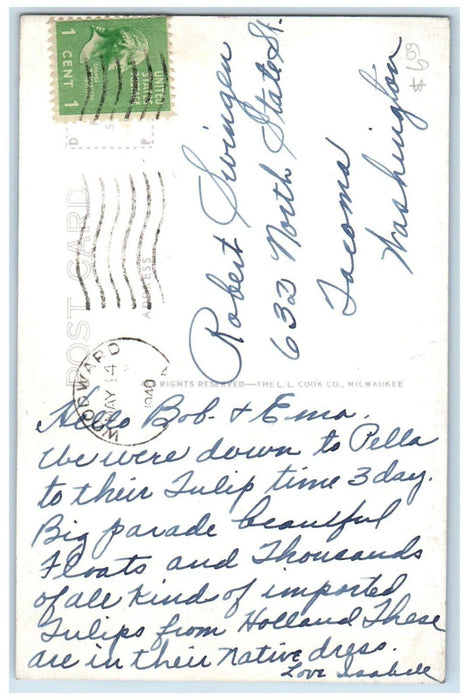 1940 The Town Crier Cigarette Pella Iowa IA RPPC Photo Posted Vintage Postcard