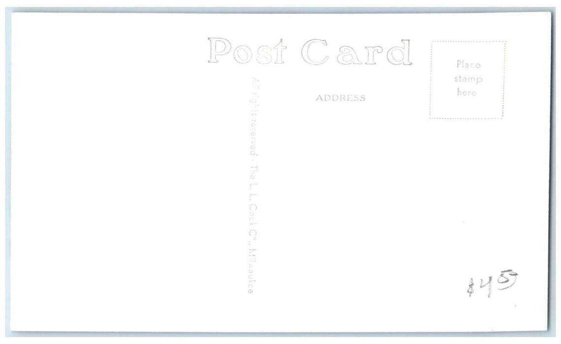 Public Library Building Dirt Road Car Parkersburg Iowa IA RPPC Photo Postcard
