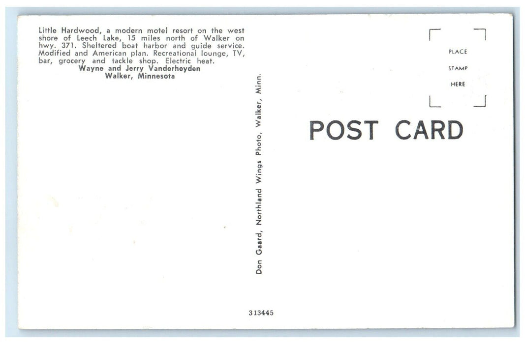 c1950's Wayne And Jerry Vanderheyden Walker Minnesota MN Vintage Postcard