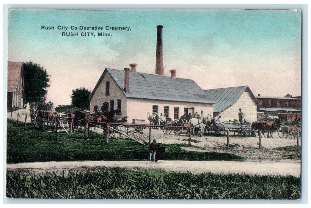 c1910's Rush City Co Operative Creamery Rush City Minnesota MN Antique Postcard