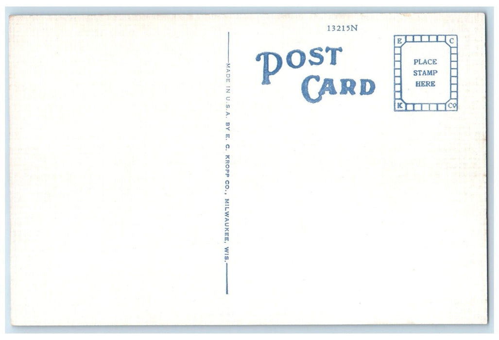 Entrance State Prison Building Flag Stillwater Minnesota MN Vintage Postcard