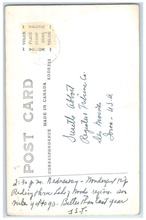 c1910's View Of Black Bear Camps Crow Lake Ontario Canada RPPC Photo Postcard
