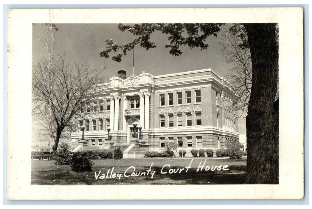 c1940's Valley County Court House Building Ord Nebraska NE RPPC Photo Postcard
