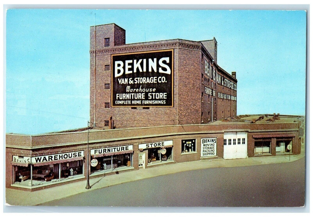 c1960 Bekins Warehouse Furniture Store Siouxland Store Sioux City Iowa Postcard