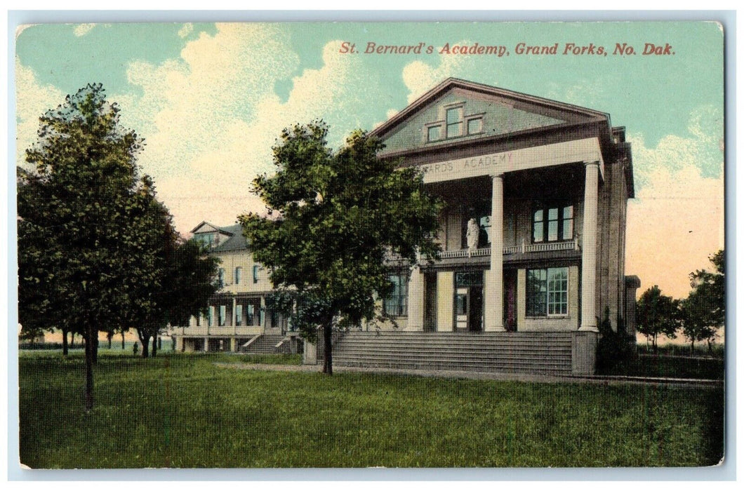 c1910 St Bernard Academy Grand Forks North Dakota ND Vintage Unposted Postcard