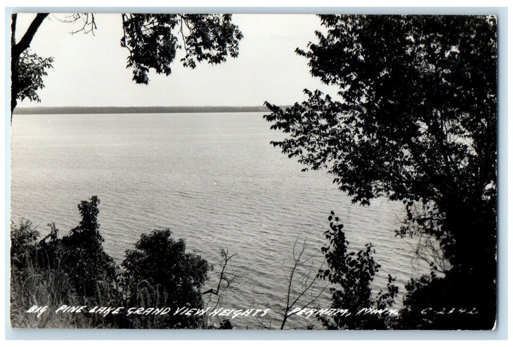 c1940's Big Pine Lake Grand View Heights Perham Minnesota MN RPPC Photo Postcard