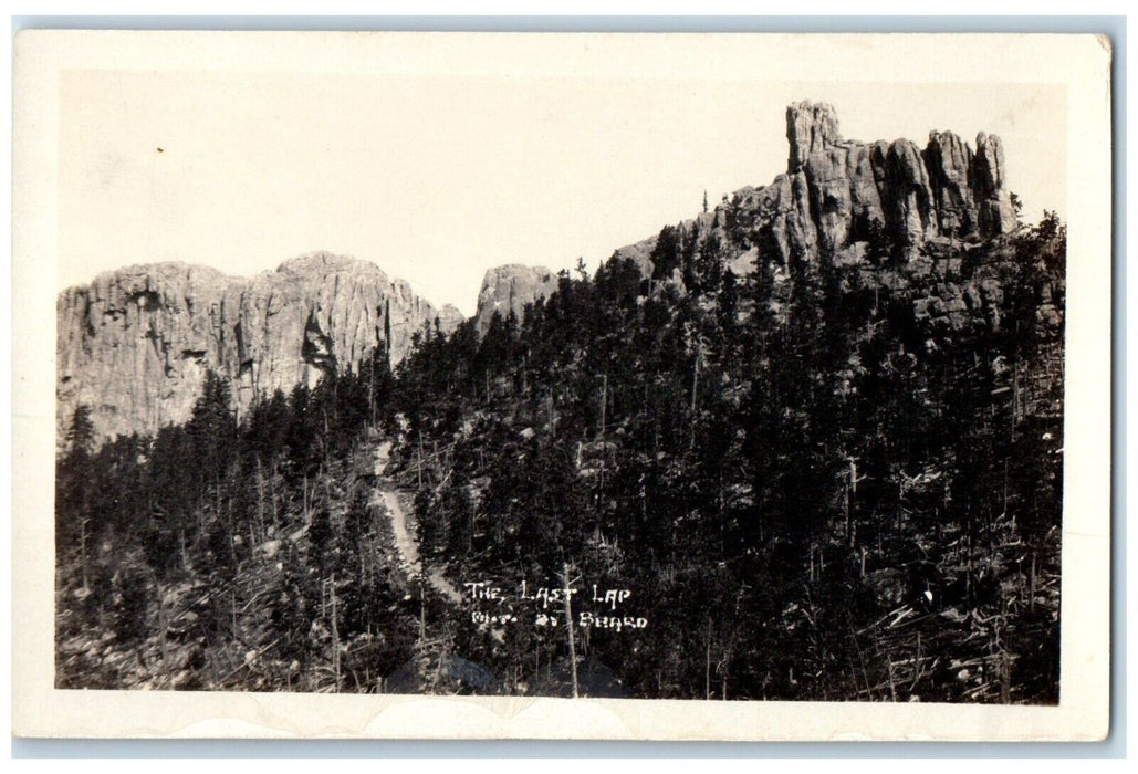 c1930's View Of The Last Lap North Dakota ND RPPC Photo Antique Postcard