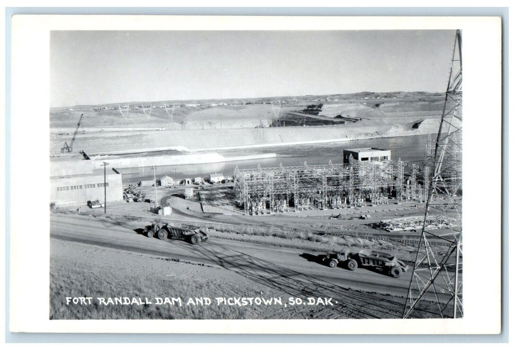 c1950's Fort Randal Dam And Pickstown South Dakota SD RPPC Photo Postcard