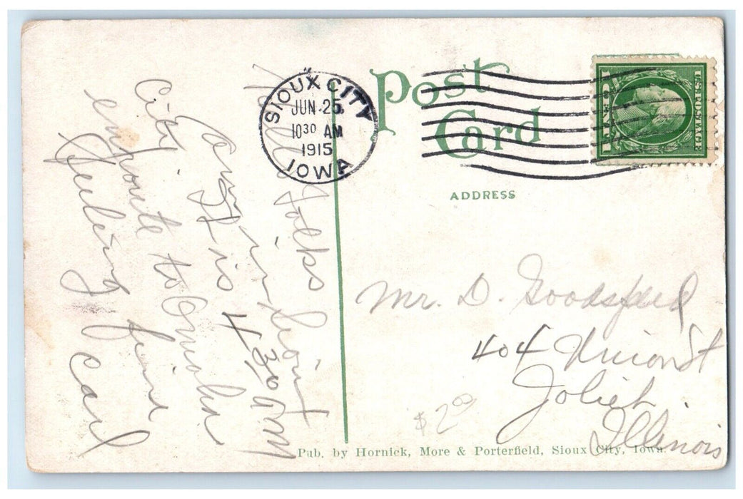 1915 Newton Ave. Morningside Houses Sioux City Iowa IA Posted Antique Postcard