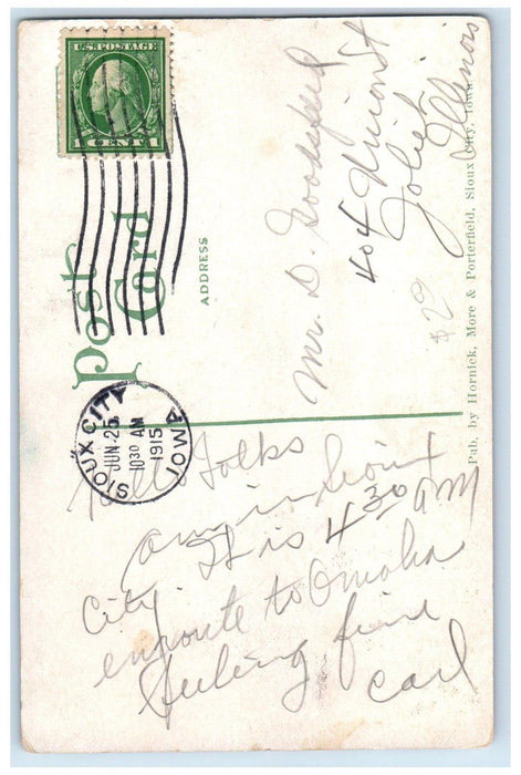1915 Newton Ave. Morningside Houses Sioux City Iowa IA Posted Antique Postcard