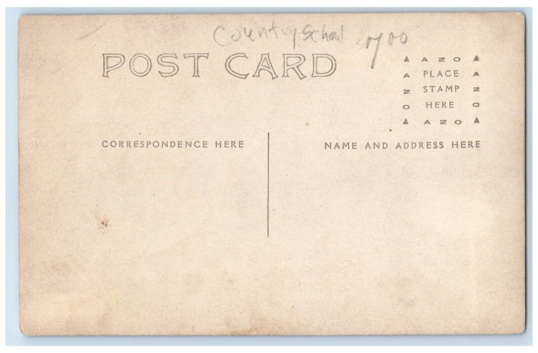 c1910's Childrens Students County School RPPC Photo Unposted Antique Postcard