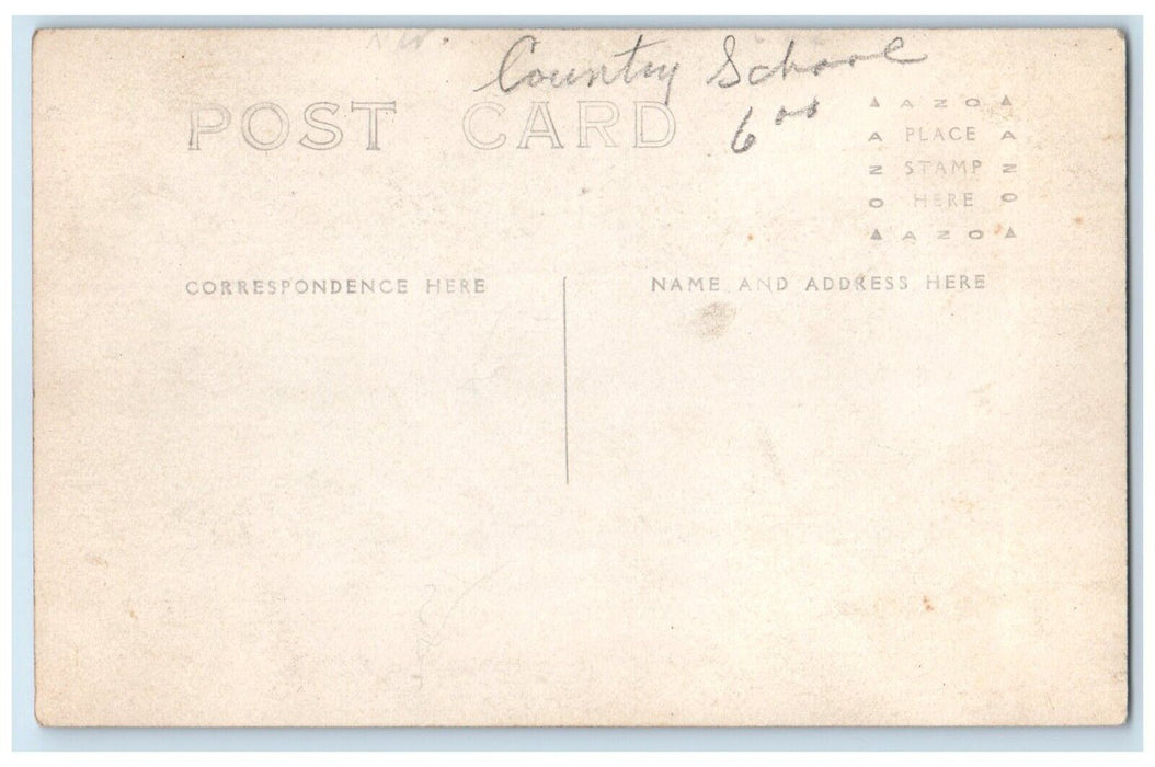 c1910's Country School Students Childrens RPPC Photo Unposted Antique Postcard
