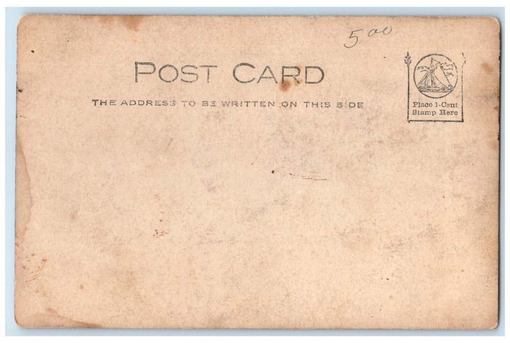 c1905 First National Bank Hotel Restaurant Main Street RPPC Photo Postcard