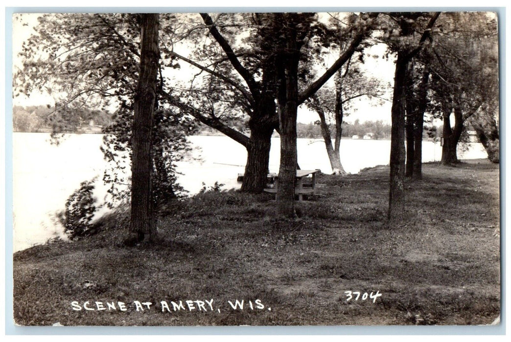 1940 Scene At Amery Wisconsin WI Yellowstone Park WY RPPC Photo Vintage Postcard