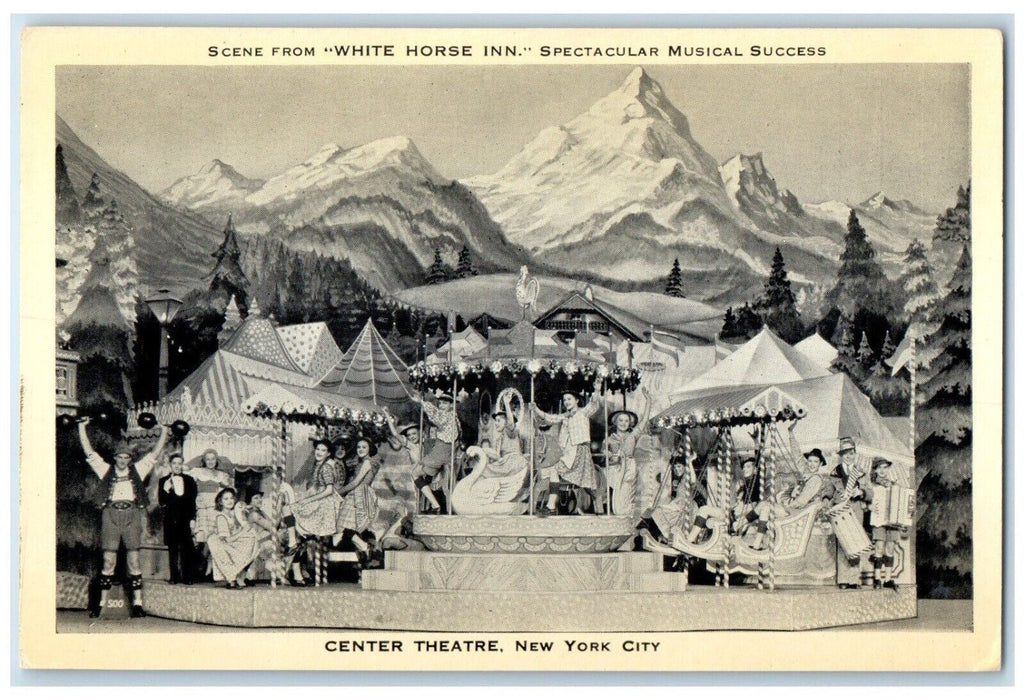 c1940 Scene White Horse Inn Center Theatre New York City NY Photo-Gloss Postcard