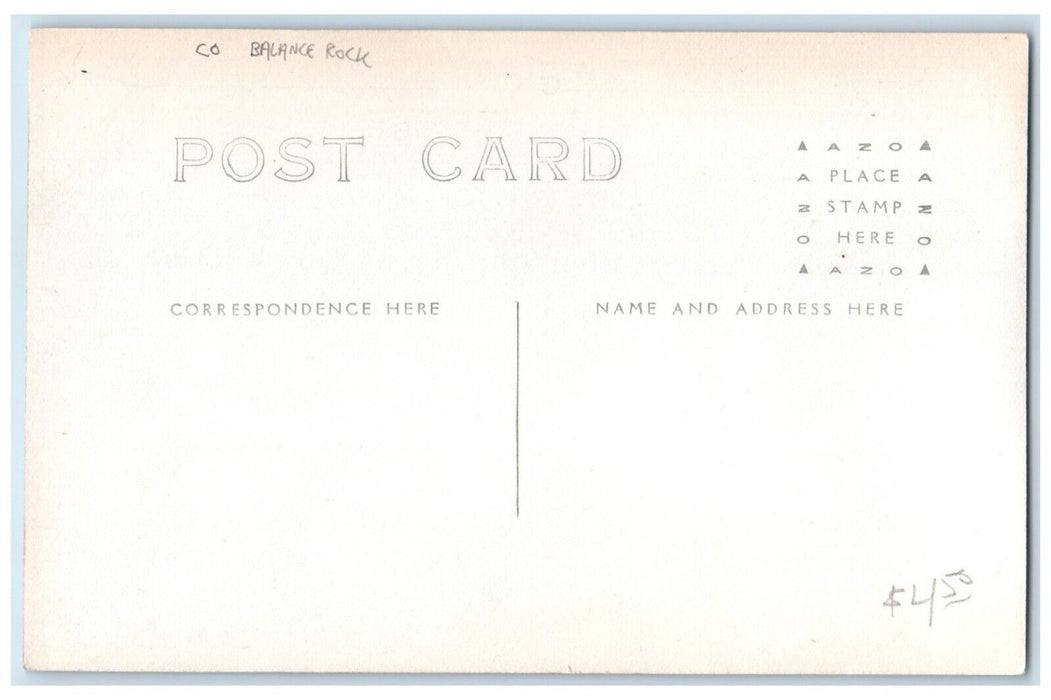 c1910's Mens Donkey Car Balance Rock Colorado CO RPPC Photo Antique Postcard