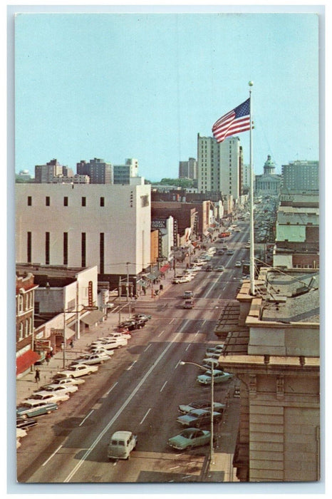 c1960 Main Street Sherman Army State House Columbia South Carolina SC Postcard