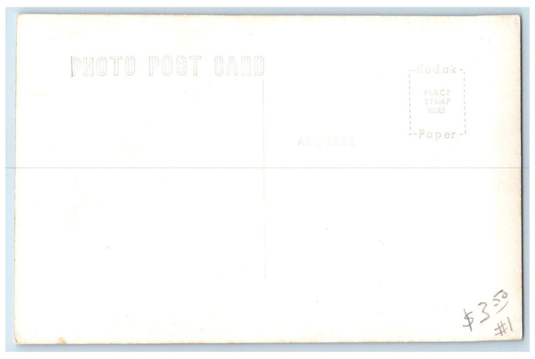 Capt. Don Saunders When The Moon Is Silver Canoe Boat Dawn RPPC Photo Postcard
