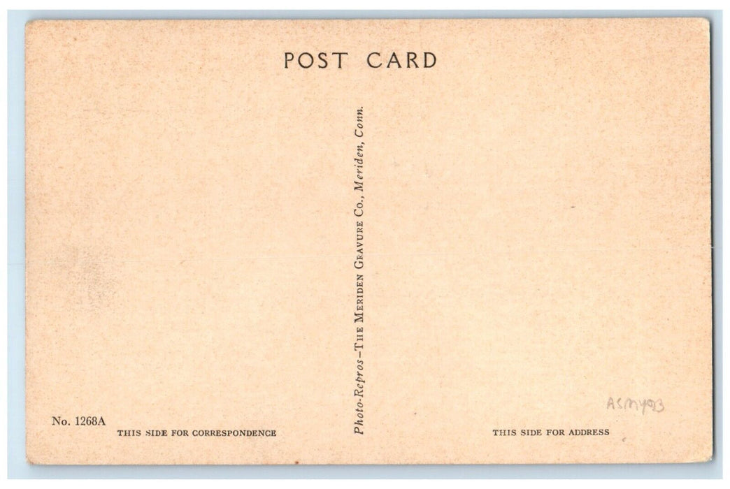 c1930's Post Office Building Cars Meredith New Hampshire NH Antique Postcard