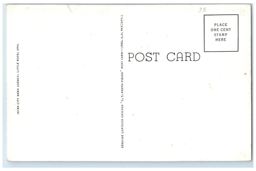 c1930's United States Post Office Scene Street Stuttgart Arkansas AR Postcard