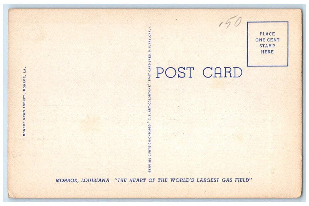c1930's US Post Office And Court House Building Monroe Louisiana LA Postcard