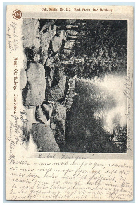1905 Scene at New Okerthalweg Island Bridge Germany Posted Antique Postcard