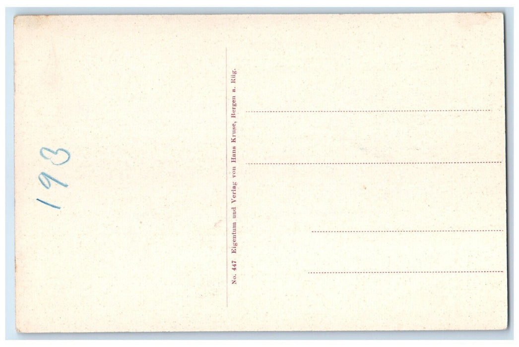 c1910 Trajectory Crossing from Stralsund to Rügen Germany Unposted Postcard