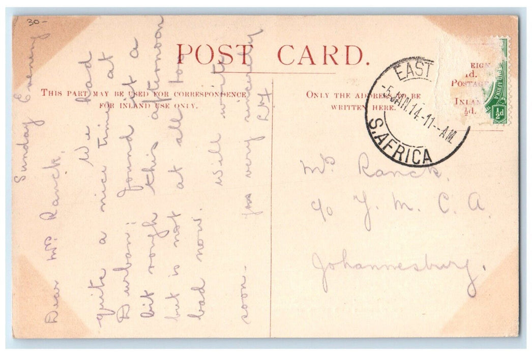 1911 Union Castle Line Royal Mail Steamer Kinfauns Castle Steamer Ship Postcard